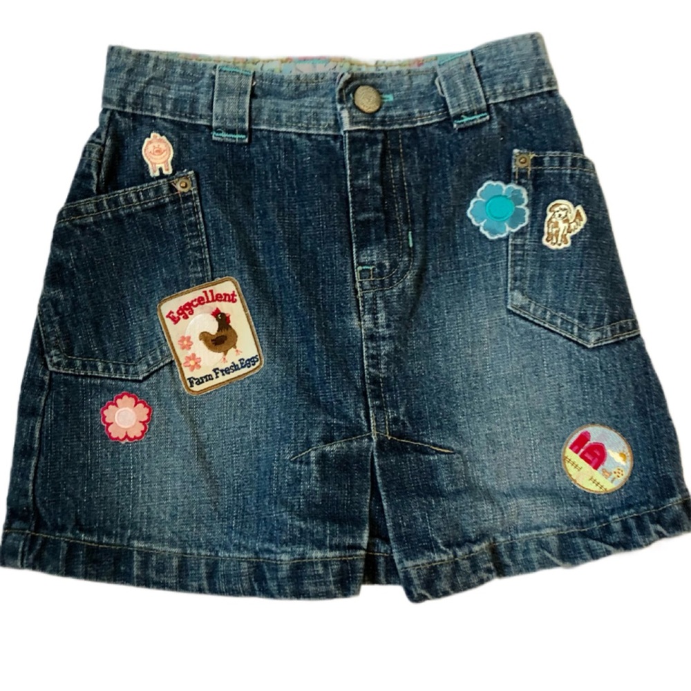 Baby GAP Denim Skirt with Farm Theme patches